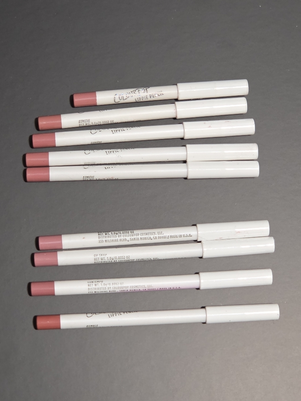 Lot 9 ColourPop Lippie Lip Liner Pencils - Lumiere Oh Snap Bumble Contempo Pink